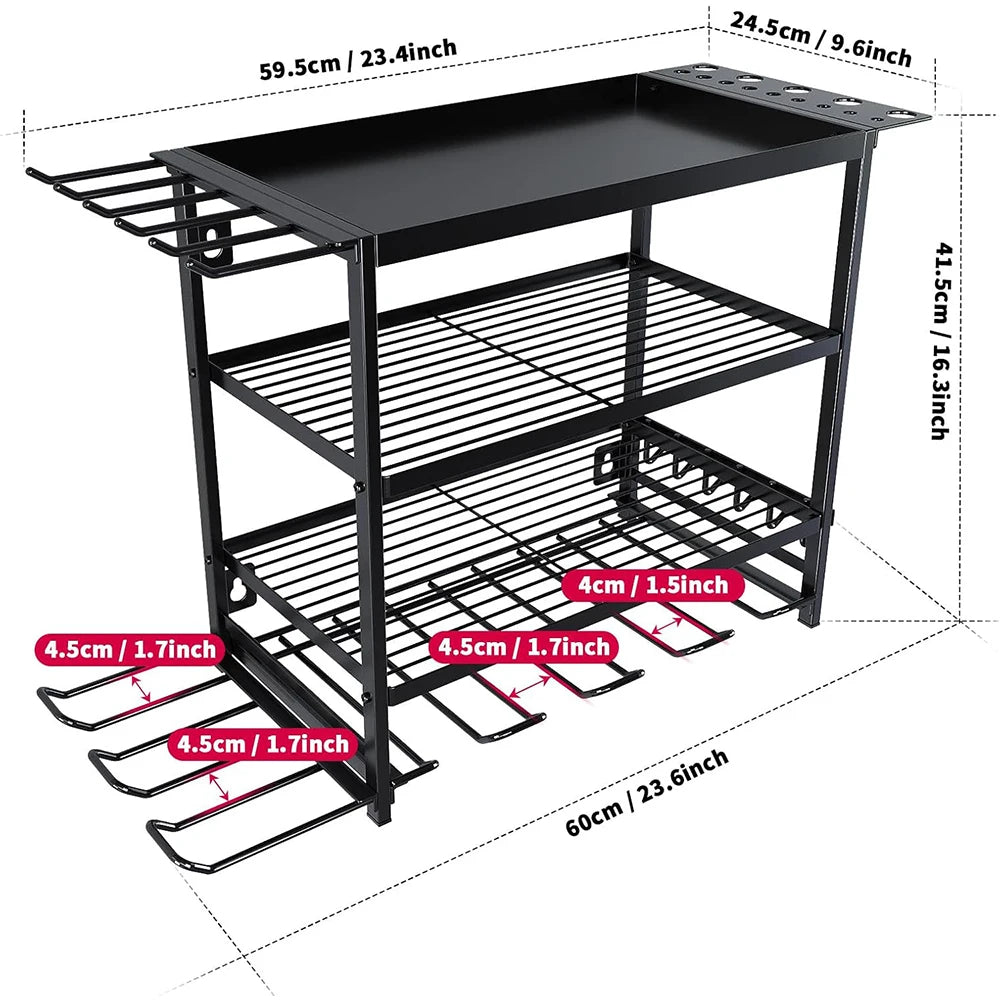 Power Tool Organizer 4 Layer Wall Mounted Storage Rack