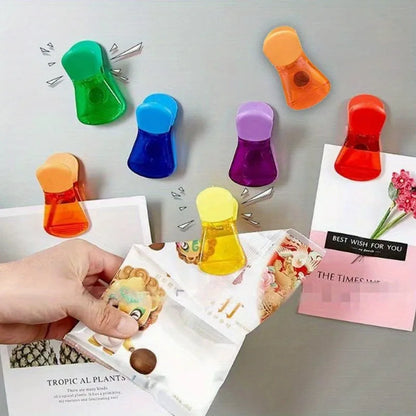 12 pcs Colorful Food Sealing Clips - Magnetic Closure for Snack Bag