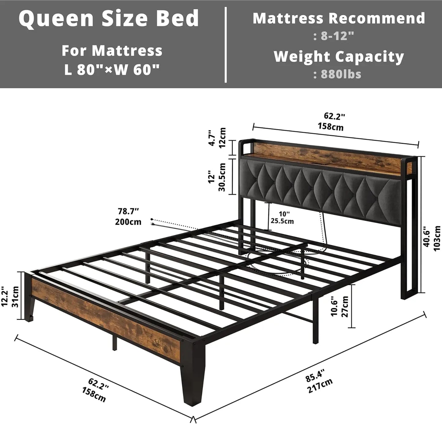 ANCTOR Twin/TwinXL/Full/Queen/King Bed Frames