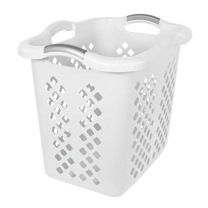 2 Bushel Plastic Laundry Basket Hamper with 4 Handles Toys Sports Equipment