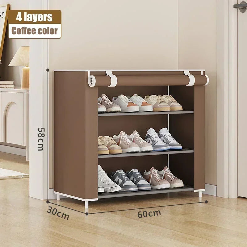 Shoes Organizer Rack Multilayer Dustproof Shoe Cabinet