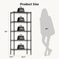 3-5 Tier Metal Wire Storage Shelves Adjustable Heavy Duty for Living Room and Kitchen