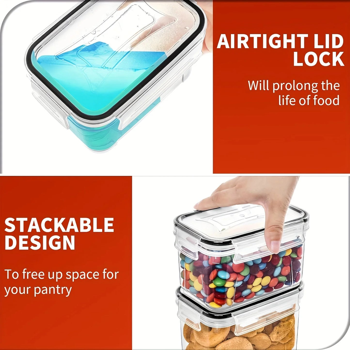 24Piece Airtight Food Storage Containers Set BPA-Free