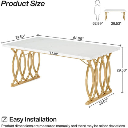 Modern Dining Table 63"