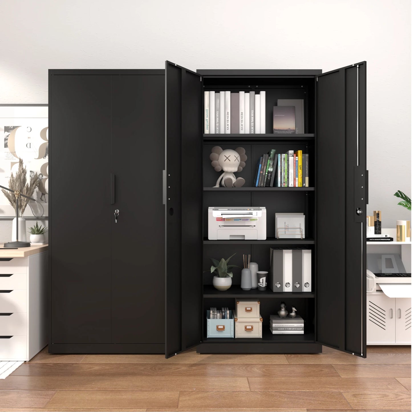 Metal File Cabinet for Garage 
Utility Cabinet with Adjustable Shelves