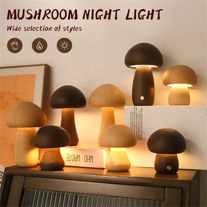 1pc Dimmable LED Mushroom Table Lamp
