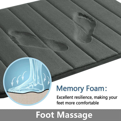 Super Absorbent Bath Mat Memory Foam Carpet Non-slip