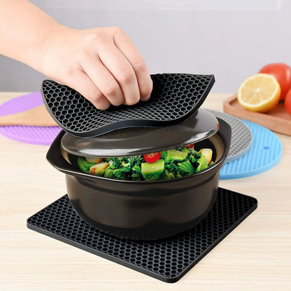 3 Pack Heat Resistant Silicone Trivet Mats