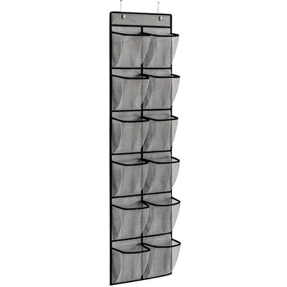 12 Pockets Over the Door Shoe Organizer