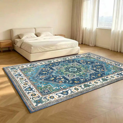 Blue Persian Medallion Area Rug