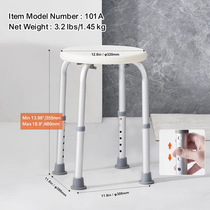 Shower Chair Adjustable Stool Non-Slip Bench