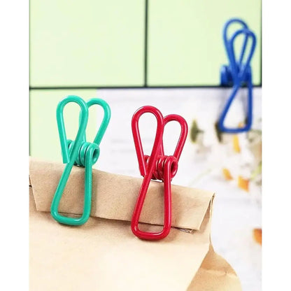 10-Pack Metal Bag Clips for Multipurpose Use: Organize Kitchen, Laundry, and More with Strong Grip Closures