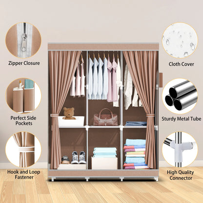 51-Inch Portable Closet Wardrobe