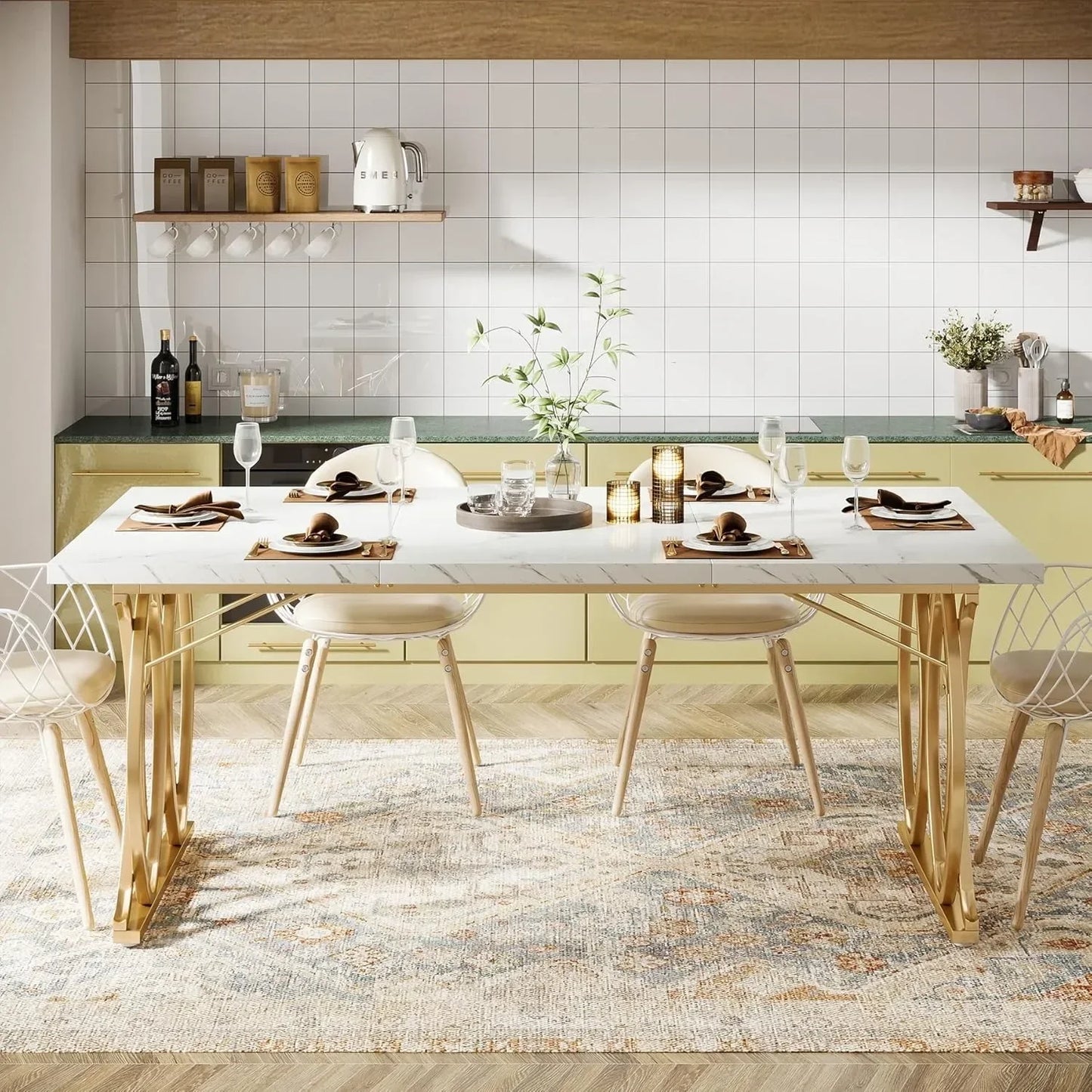 Modern Dining Table 63"