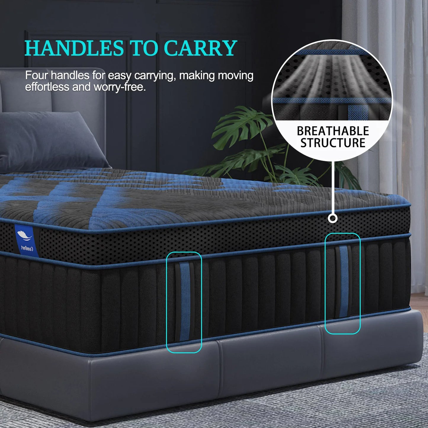 12"Gel Memory Foam Hybrid Pocket Spring Mattress Twin Full Queen King