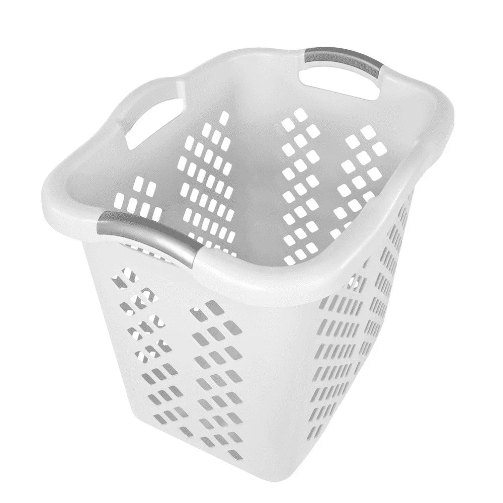 2 Bushel Plastic Laundry Basket Hamper with 4 Handles Toys Sports Equipment