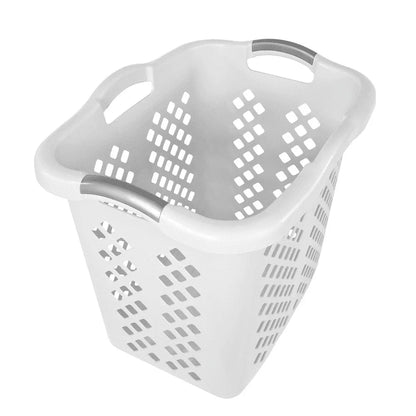 2 Bushel Plastic Laundry Basket Hamper with 4 Handles Toys Sports Equipment
