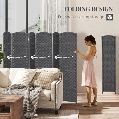 6 panel 5.6' Tall Freestanding Wall Partition