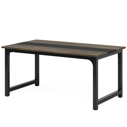 63"x31.5" Industrial Rectangular Kitchen Table for 6-8 Person
