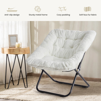 28IN Cozy Saucer Chairs Large Size Folding