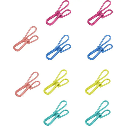10-Pack Metal Bag Clips for Multipurpose Use: Organize Kitchen, Laundry, and More with Strong Grip Closures