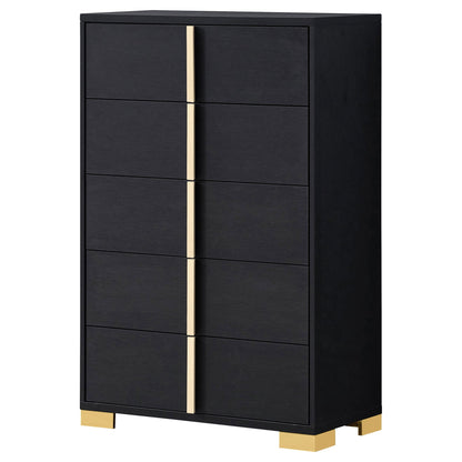 Marceline 5-drawer Bedroom Chest Black