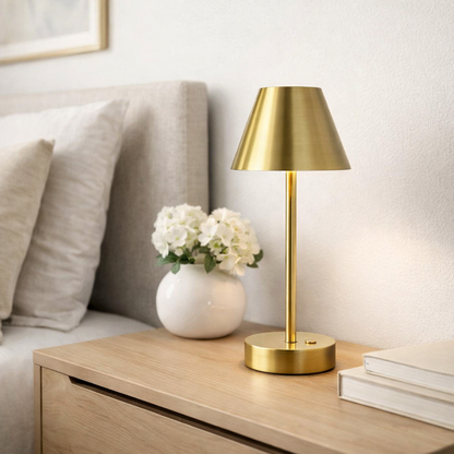 Elegance Rechargeable LED Table Lamp Plated