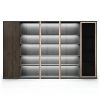 Keats · Office Library Shelves w/ Lighting, Suit Closet & Storage