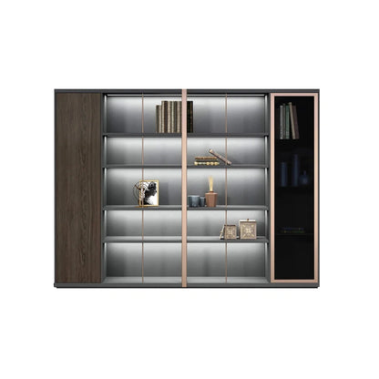 Keats · Office Library Shelves w/ Lighting, Suit Closet & Storage