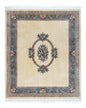 Chinese Carving Rug 8x10, Chinese Wool Carpet 8 x 10, Cream, 120 Line Rug, Vintage Handmade Art Deco Asian Oriental Rug, Aubusson Rug